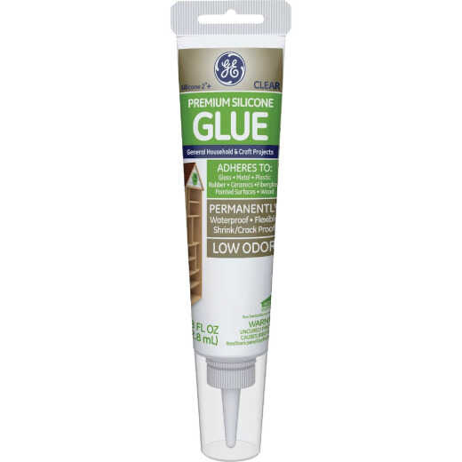 GE Specialty Projects Premium Silicone Glue, Clear, 2.8  Oz. Tube