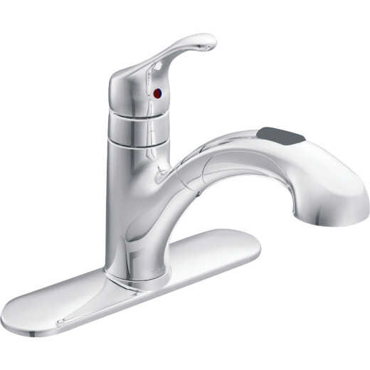 Moen Renzo 1-Handle Lever Pull-Out Kitchen Faucet, Chrome