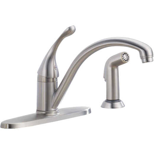 Delta 1-Handle Lever Kitchen Faucet with Side Spray, Stainless